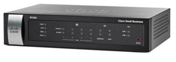 Cisco RV320, VPN-router Web Filtering 4xRJ45 10/100/1000, 2xWAN, svart
