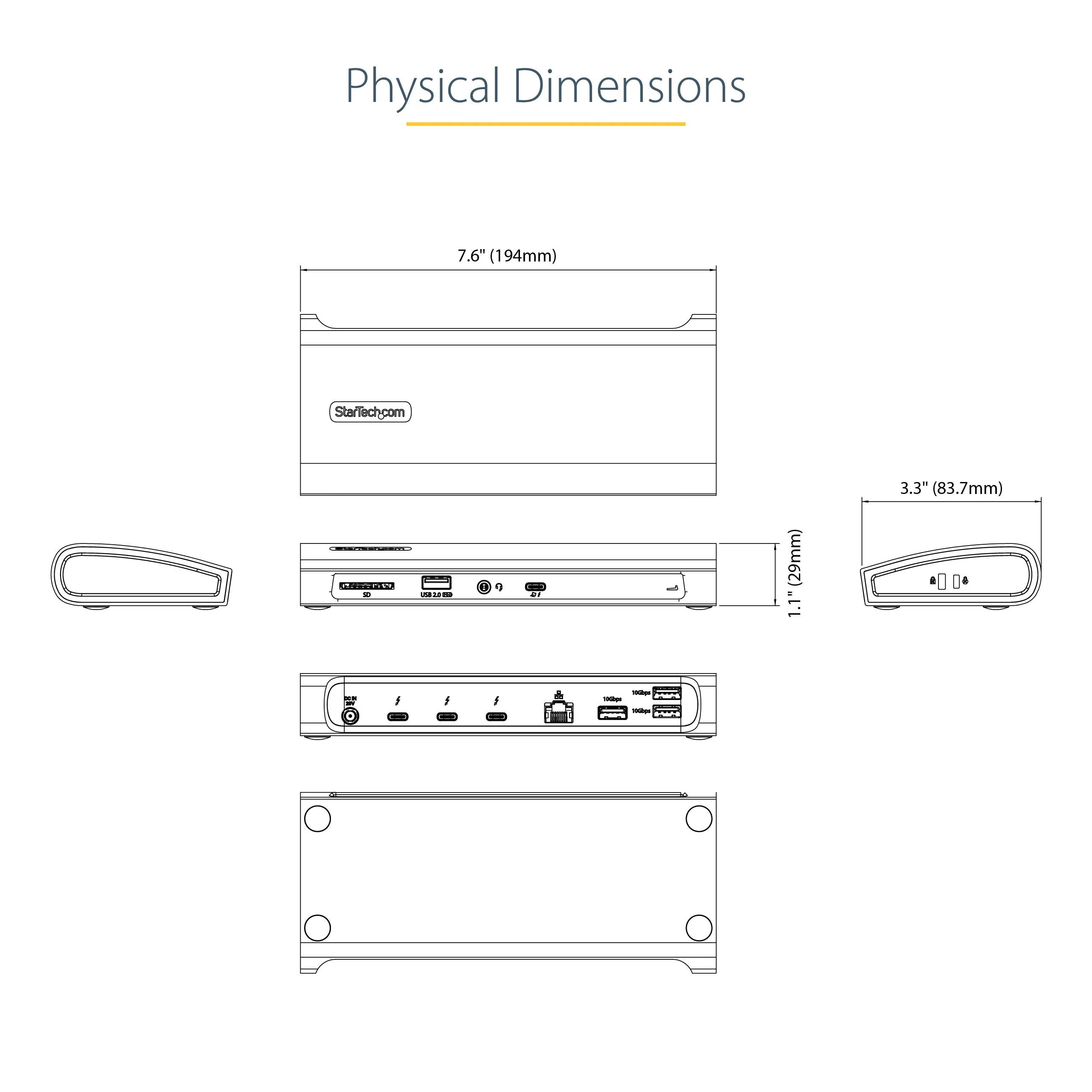 Thunderbolt 4 Dock 96W 2x4K 60Hz/1x8K Thunderbolt 4 Dock 96W 2x4K 60Hz/1x8K