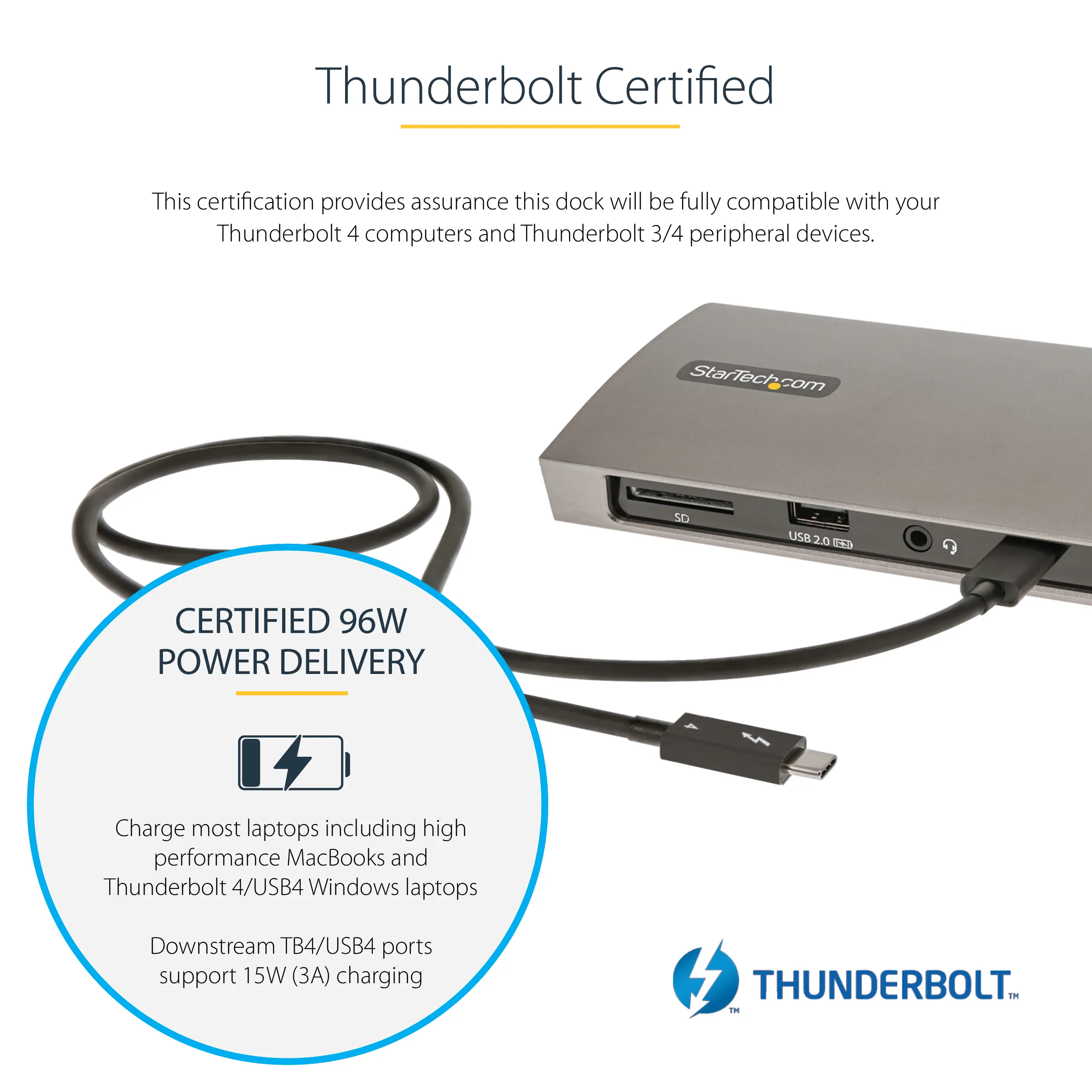 Thunderbolt 4 Dock 96W 2x4K 60Hz/1x8K Thunderbolt 4 Dock 96W 2x4K 60Hz/1x8K