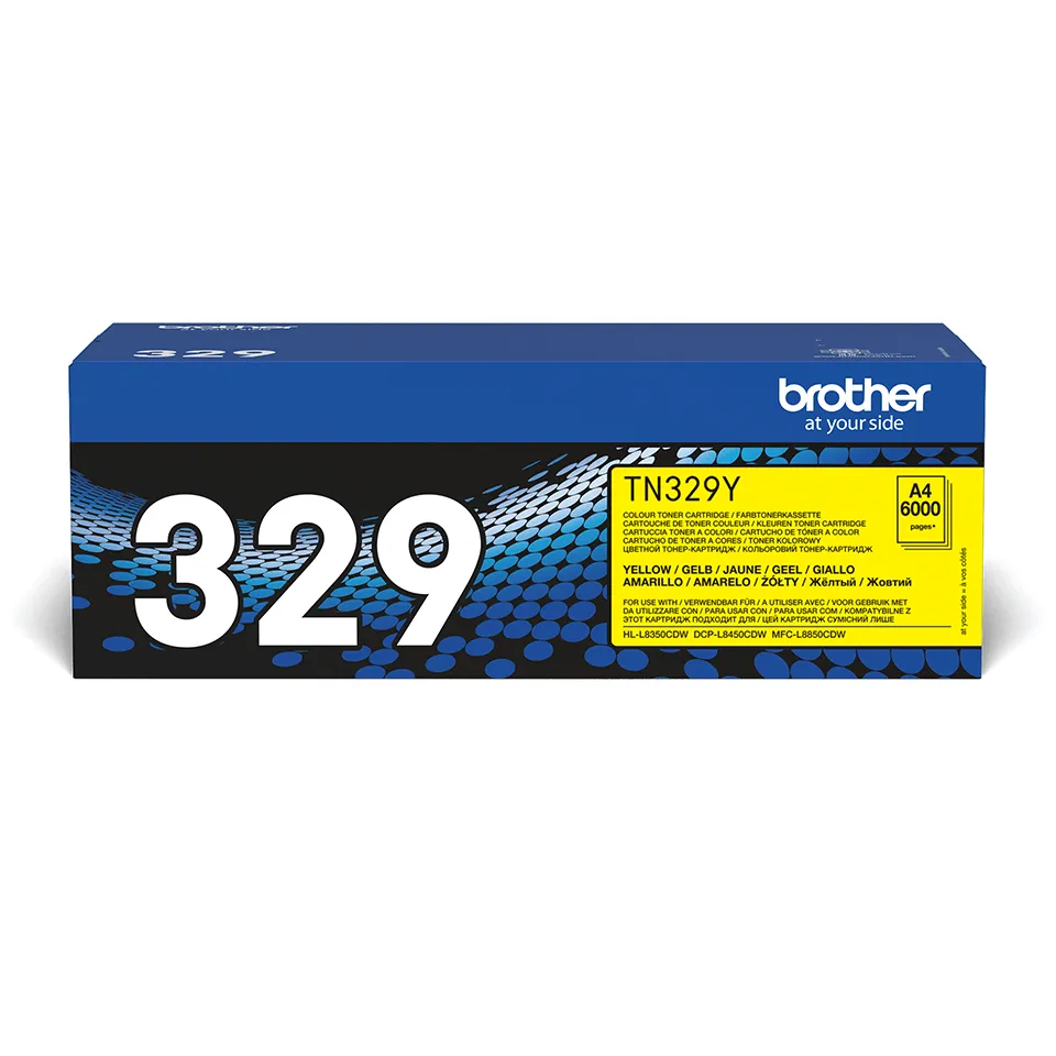 Brother TN329Y toner cartridge, Yellow