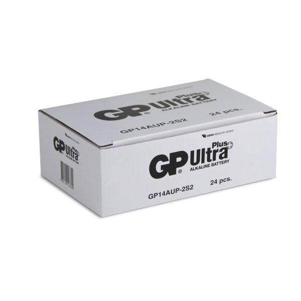 GP Ultra Plus Alkaline Battery, Size C, LR14, 1.5V, 24-pack (Bulk)