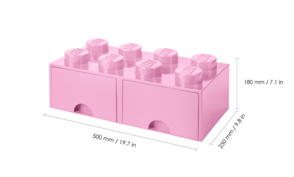 Room Copenhagen LEGO Brick Drawer 8 light pink - RC40061738