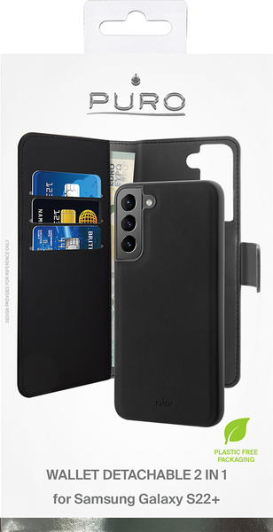 Samsung Galaxy S22+ Wallet Detachable, Black