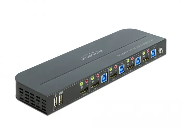 Delock HDMI KVM Switch 4K 60 Hz with USB 3.0 and Audio