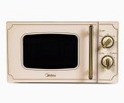 Midea MM720CJ7 Freestanding Microwave Oven, 700 W, 20 L, Cream