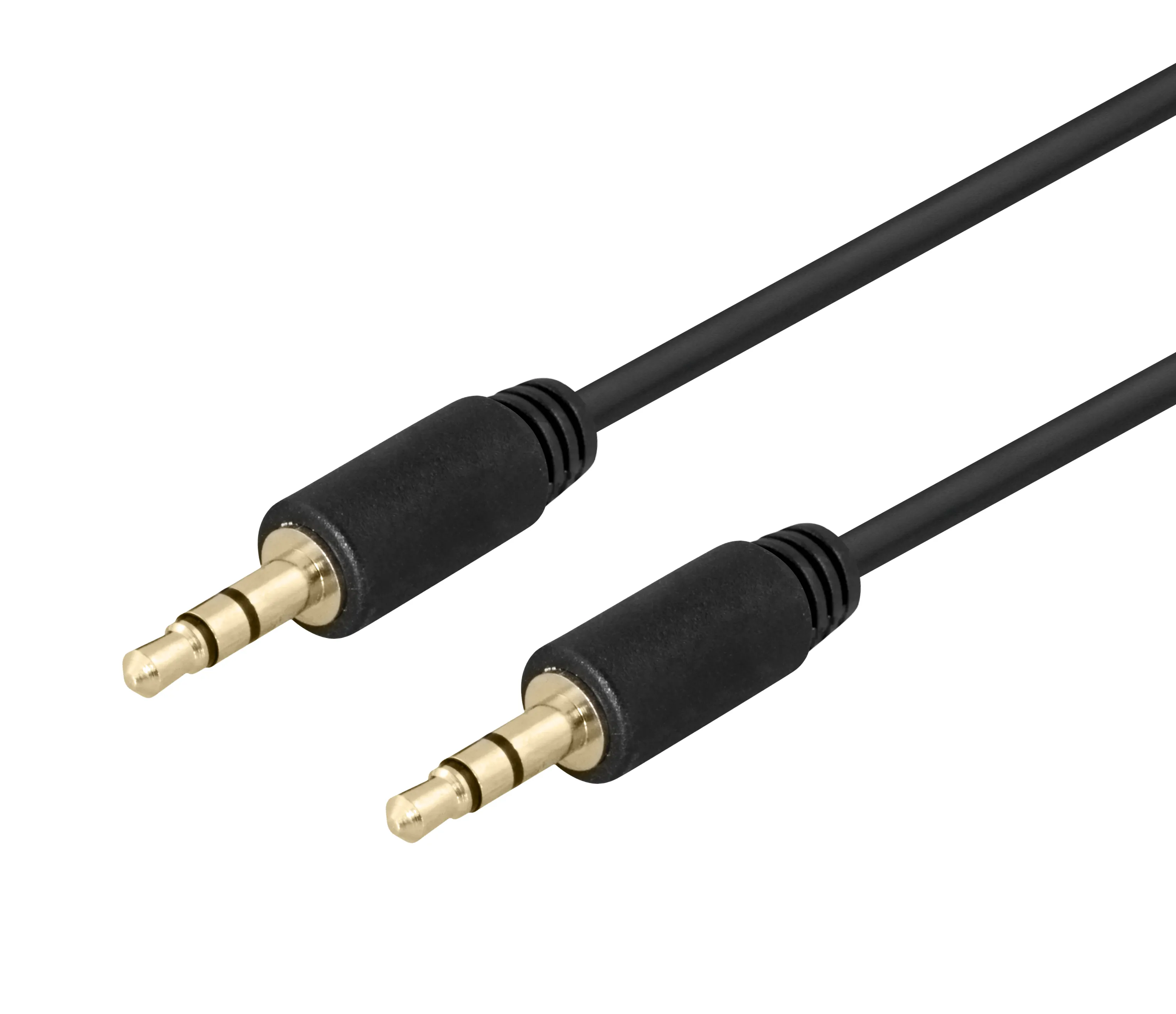 DELTACO 180007 3.5 mm Stereo 1 meter - Audio cable, Black