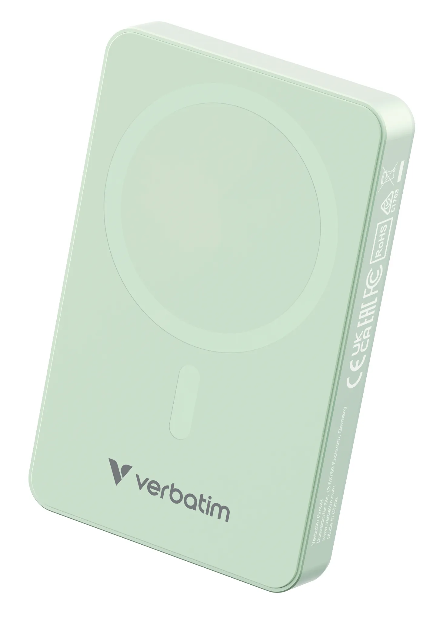 Verbatim Charge n Go Magnetic Wireless -varavirtalähde, 10000 mAh, Vihreä
