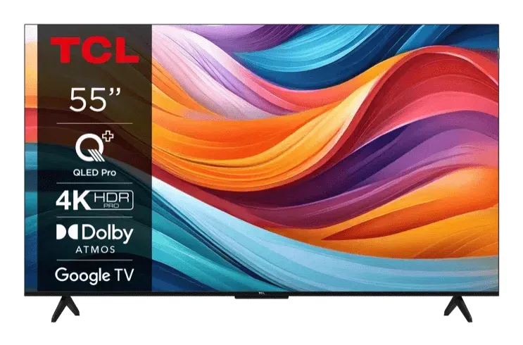 TCL T7B 55" 4K QLED Pro Google TV, 60 Hz, Dolby Vision, HDR10+, titanium