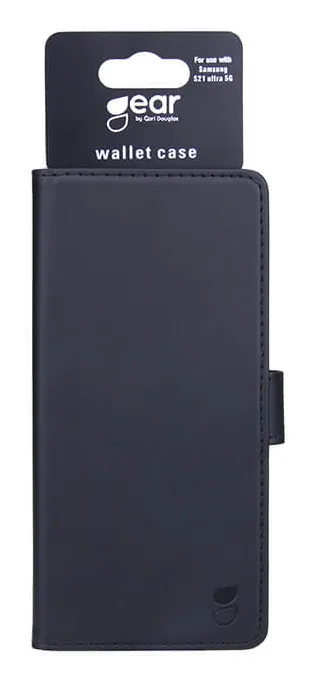 GEAR Wallet, Galaxy S21 Ultra -lompakkokotelo, Musta
