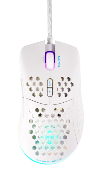 Deltaco GAM-108-W Wired Gaming Mouse, White