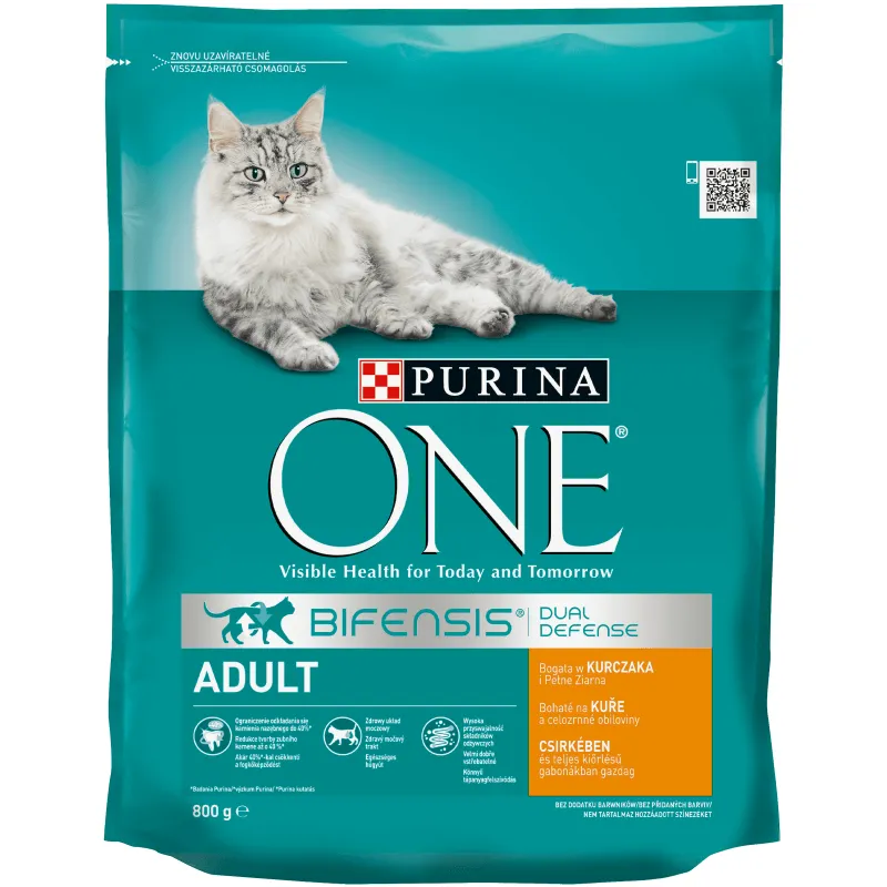 Purina ONE Bifensis Chicken, Dry food for cats, Adult, 800g