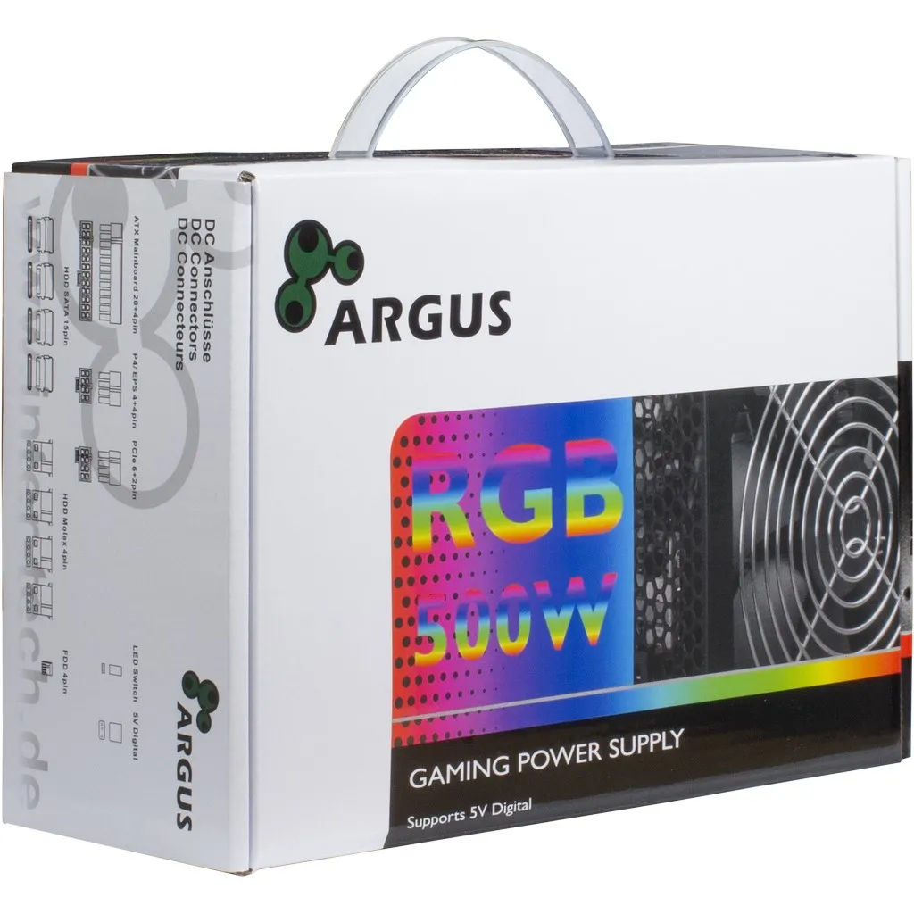 Inter-Tech Argus RGB-500W II 500W - Power supply