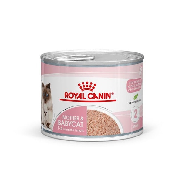 Royal Canin Mother &amp; Babycat Mousse, Wet food for cats, Kitten, Pregnant, Lactating, 195g