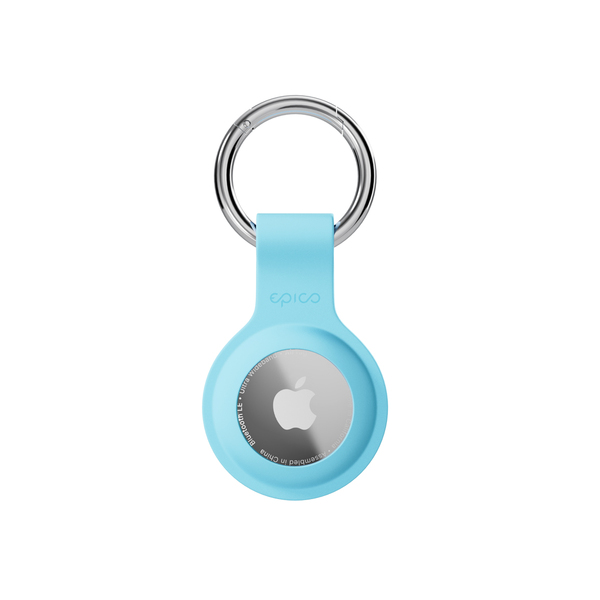 Epico Silicone Full Back Case | AirTag | Light Blue | Robust Metal Ring
