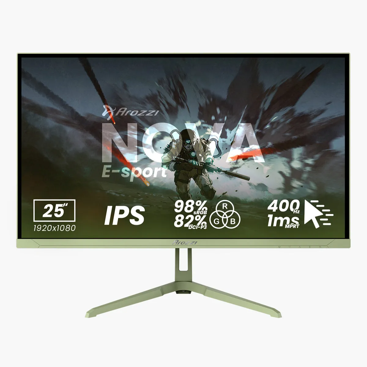 AROZZI Nova E-sport 25" Full HD, IPS Gaming Monitor with 400Hz and HDR10