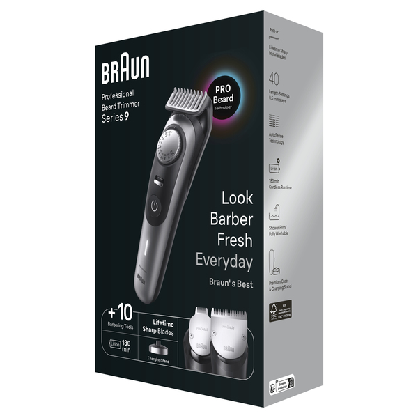Braun Professional BeardTrimmer 9 BT9420 - skäggtrimmer, Svart