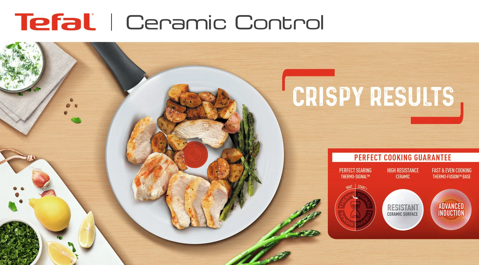 Tefal Ceramic control - frying pan, 24cm