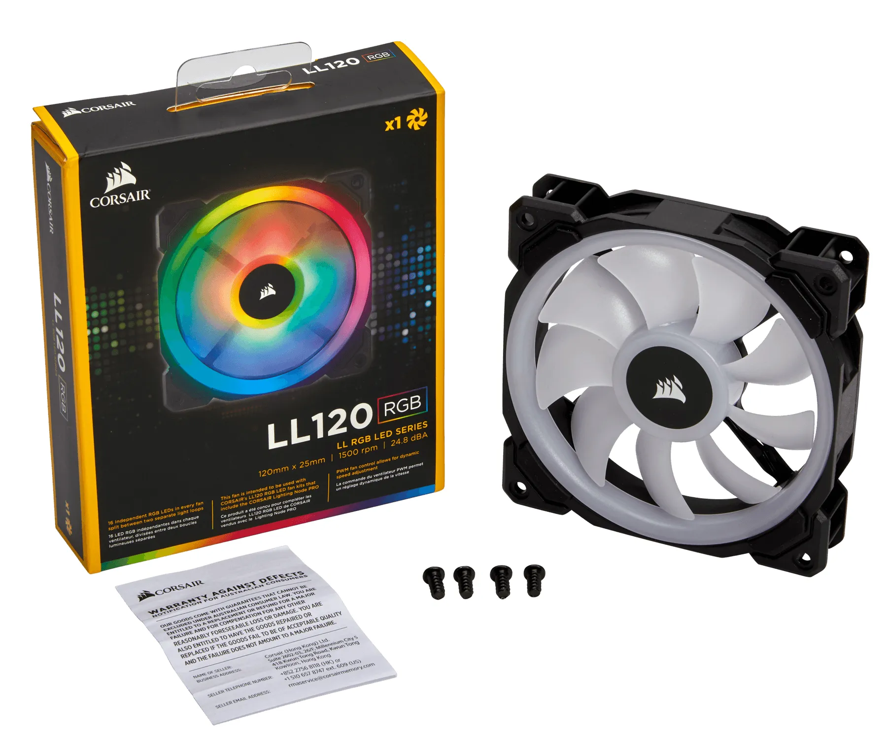 Corsair Fan, LL RGB, 120mm - case fan, black