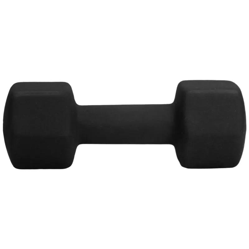 Sexkantig neoprenbelagd fastviktshantel 5 kg svart