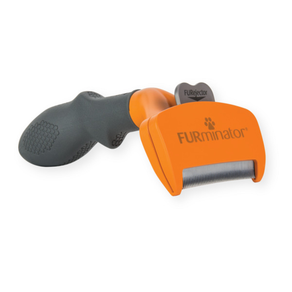 FURminator deShedding Tool for Medium Long-Haired Dogs, Black/Orange