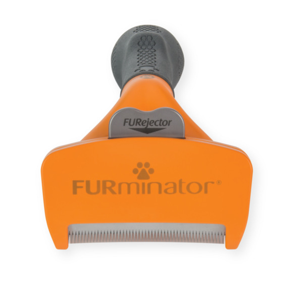 FURminator deShedding Tool for Medium Long-Haired Dogs, Black/Orange