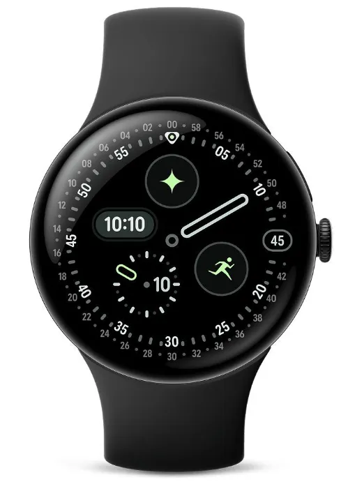 Google Pixel Watch 4 LTE 45mm AMOLED Smartwatch, Obsidian Black