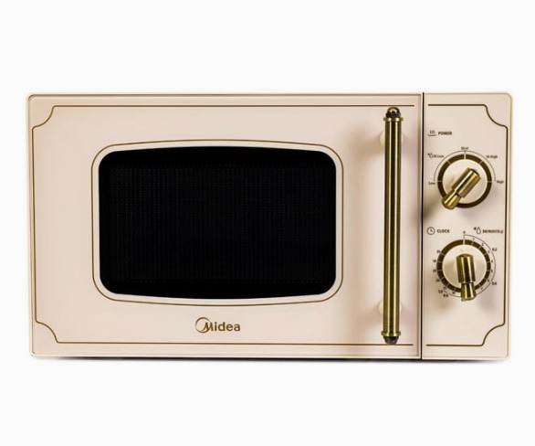 Midea MM720CJ7 Freestanding Microwave Oven, 700 W, 20 L, Cream