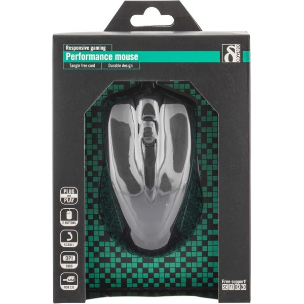 Deltaco MS-771 - mouse, Black/Grey Deltaco MS-771 - mouse, Black/Grey