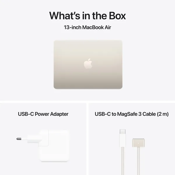 Apple MacBook Air 13&quot; M4 (10/10) 16GB, 512GB - notebook, Starlight, MW103