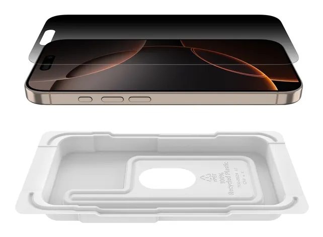 Belkin ScreenForce InvisiGlass Privacy Treated Screen iPhone 16 Pro - screen protector