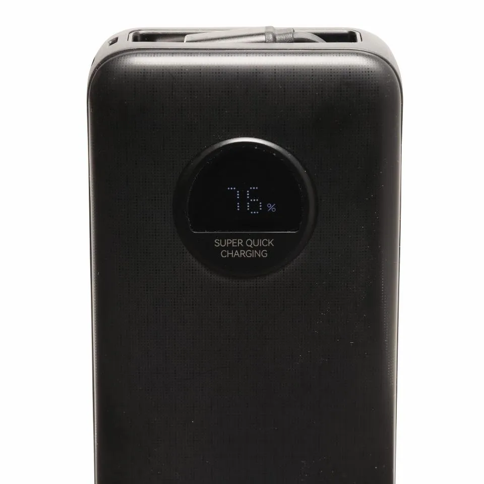 Denver 20.000 mAh 65W PD -varavirtalähde, Musta