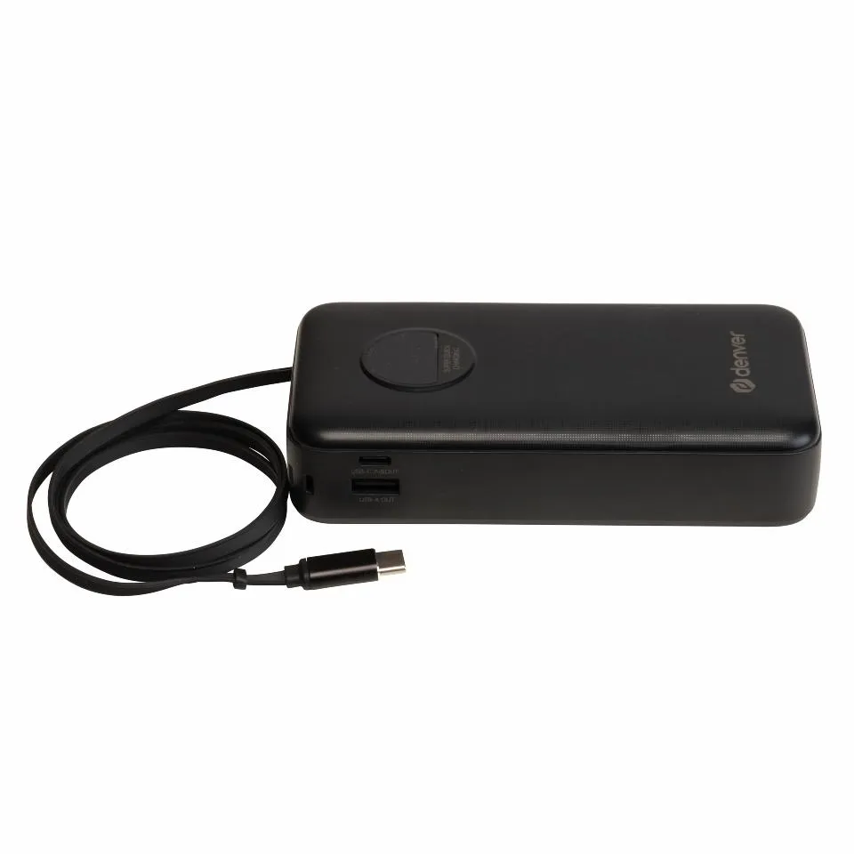 Denver 20.000 mAh 65W PD -varavirtal&auml;hde, Musta