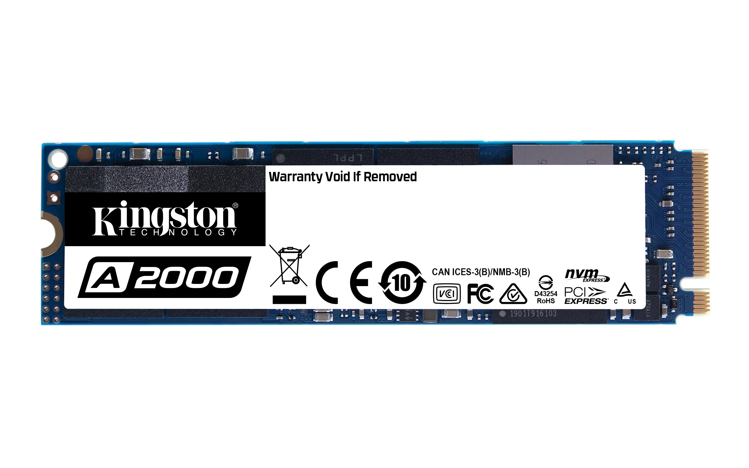Kingston A2000 250 Gt M.2 NVMe -SSD-levy