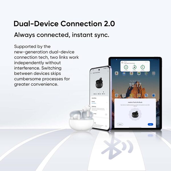 Realme TechLife Buds -langattomat nappikuulokkeet, valkoinen