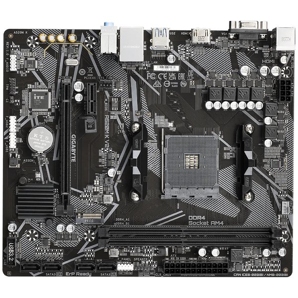 AM4 Gigabyte A520M K V2 D4 mATX  -emolevy