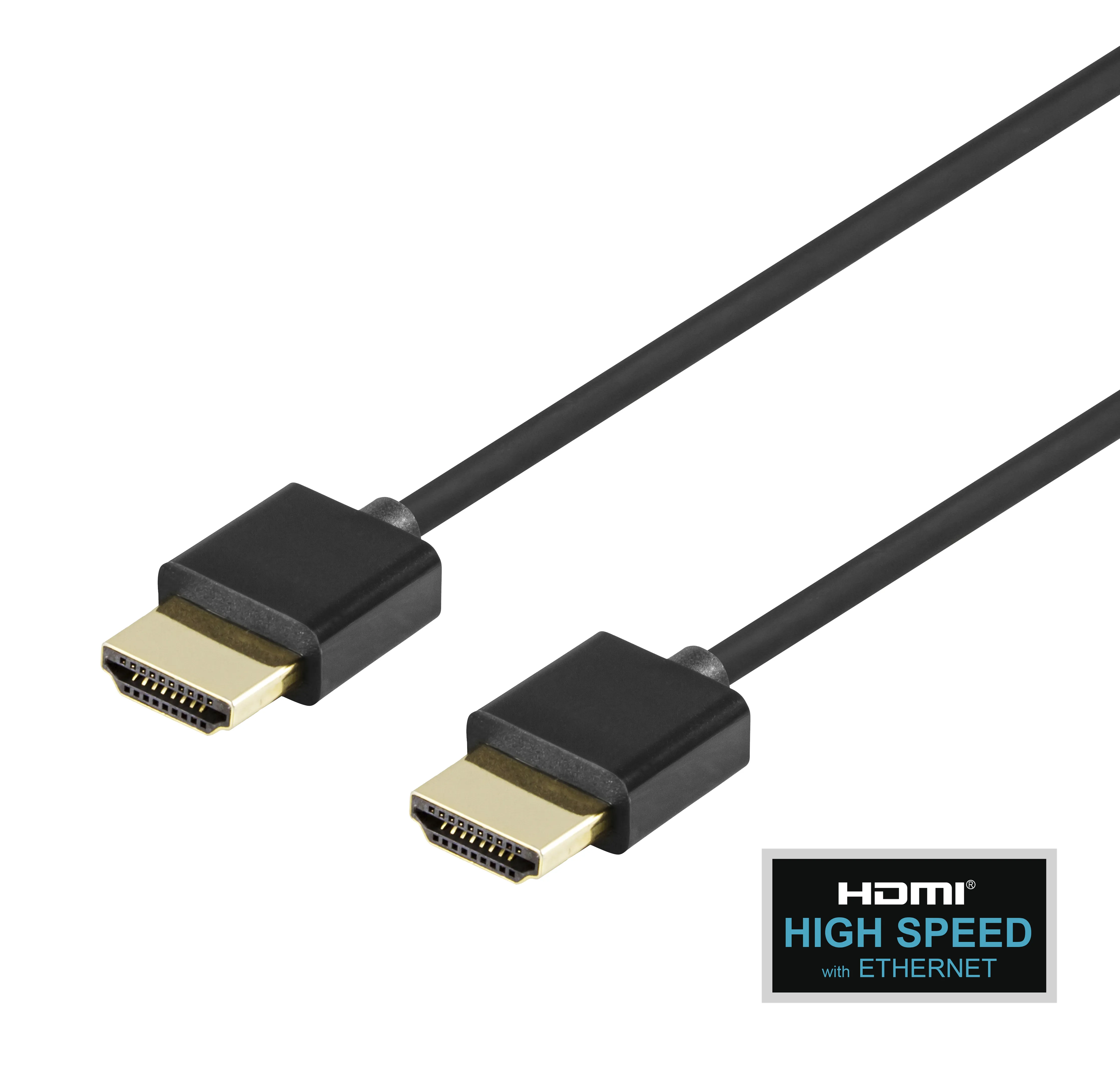 Deltaco Ultra-thin HDMI 1.4 cable, 3m, black