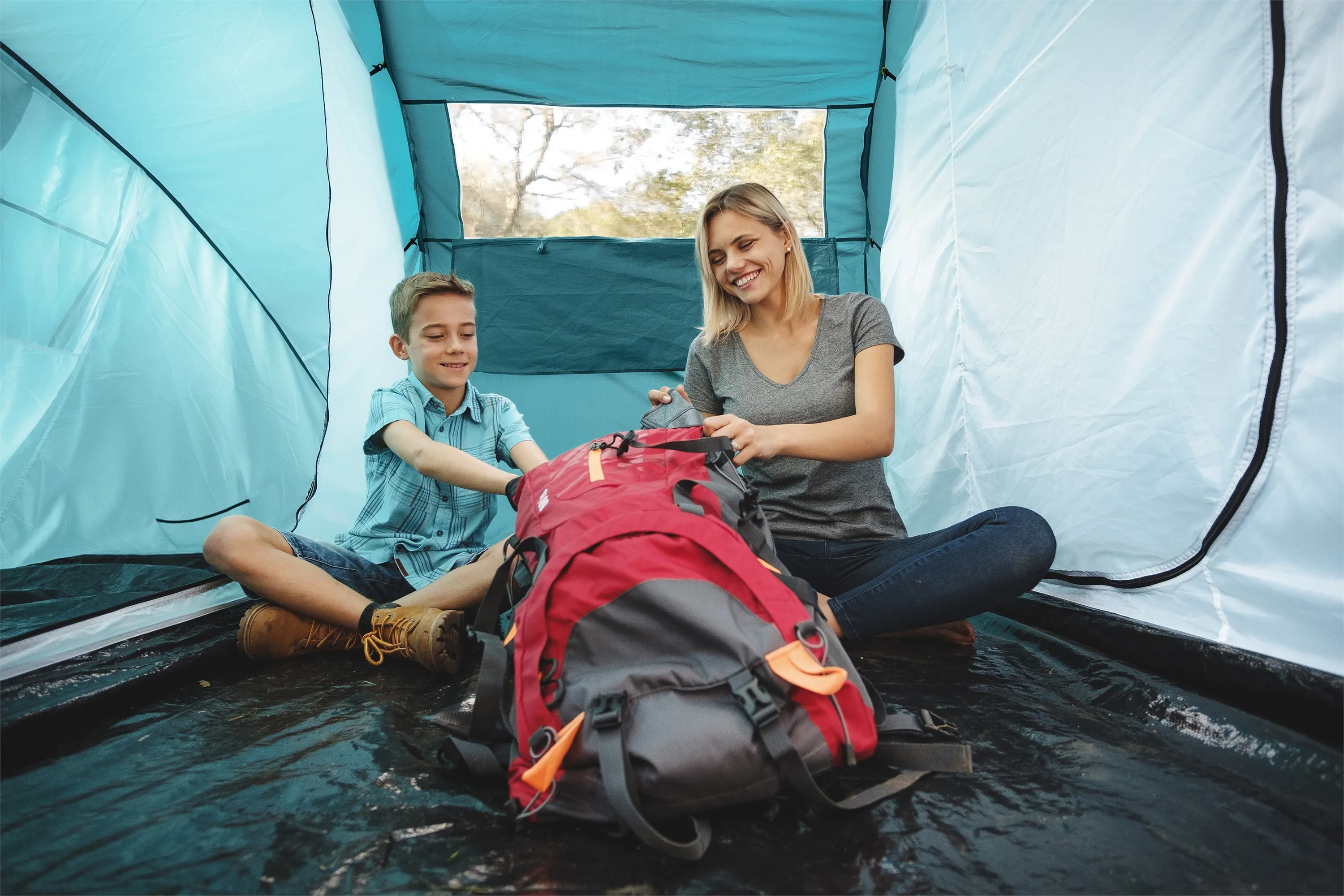 BESTWAY Family Ground 4-Person Tent 4.60 x  2.30 x  1.85 m Polyester Blue/White
