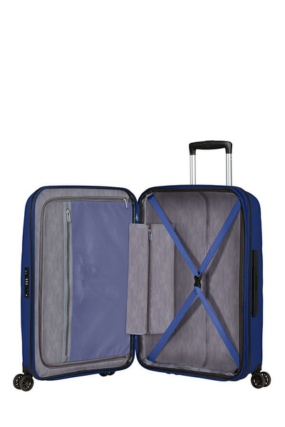 AMERICAN TOURISTER BON AIR DLX SPINNER 66/24 TSA EXP MIDNIGHT NAVY