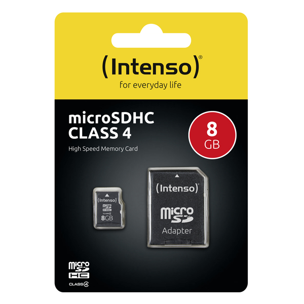 Intenso 8GB - microSDHC +SD Adapter