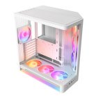 NZXT H6 RGB+ Midi-Tower Case with window and RGB lighting, White