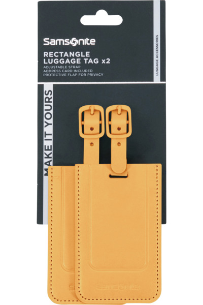 Samsonite TA Revolution Rectangle, 2-Pack, polyuretan bagagetagg, gul