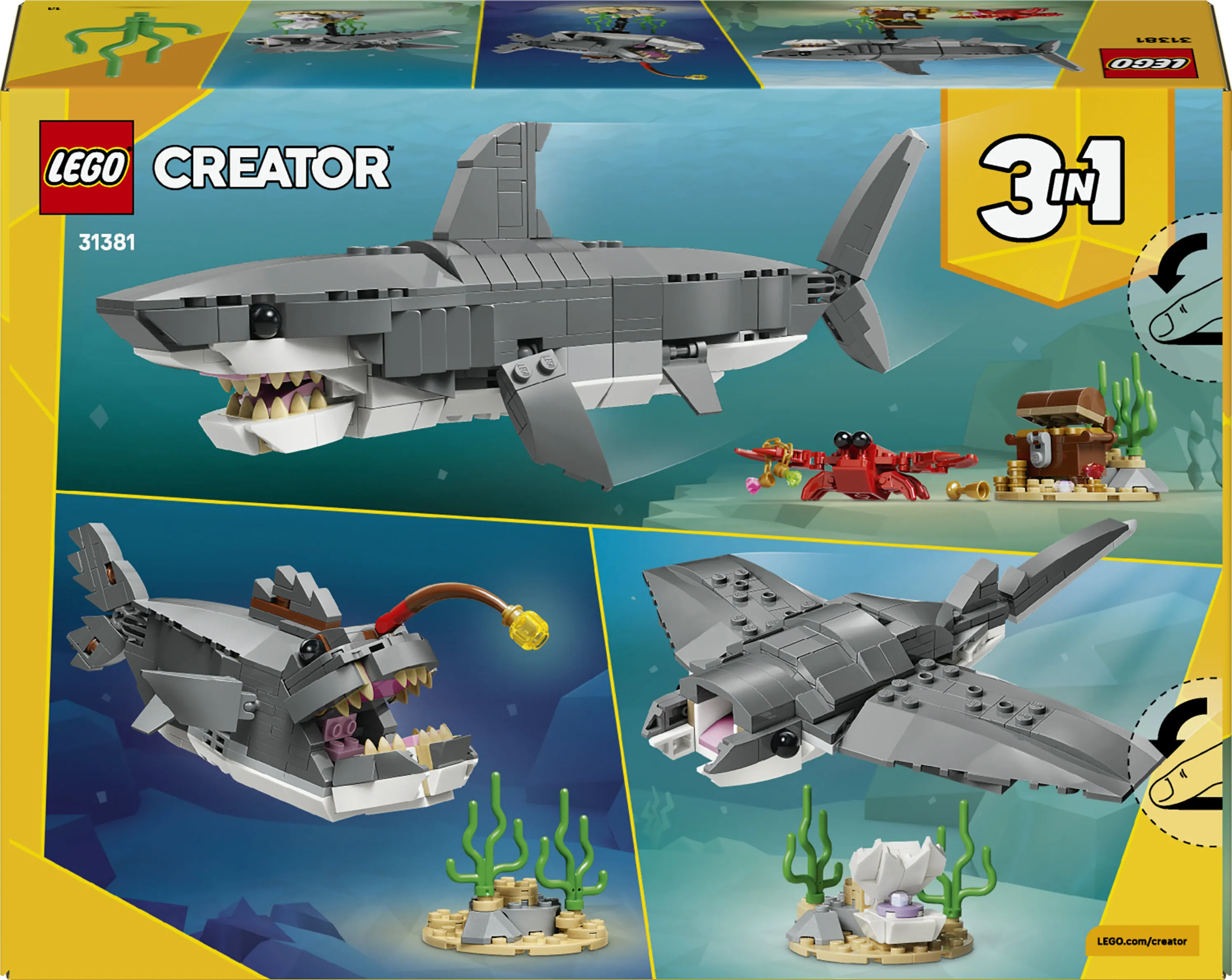 LEGO Creator Fierce Shark and Treasure Chest 31381