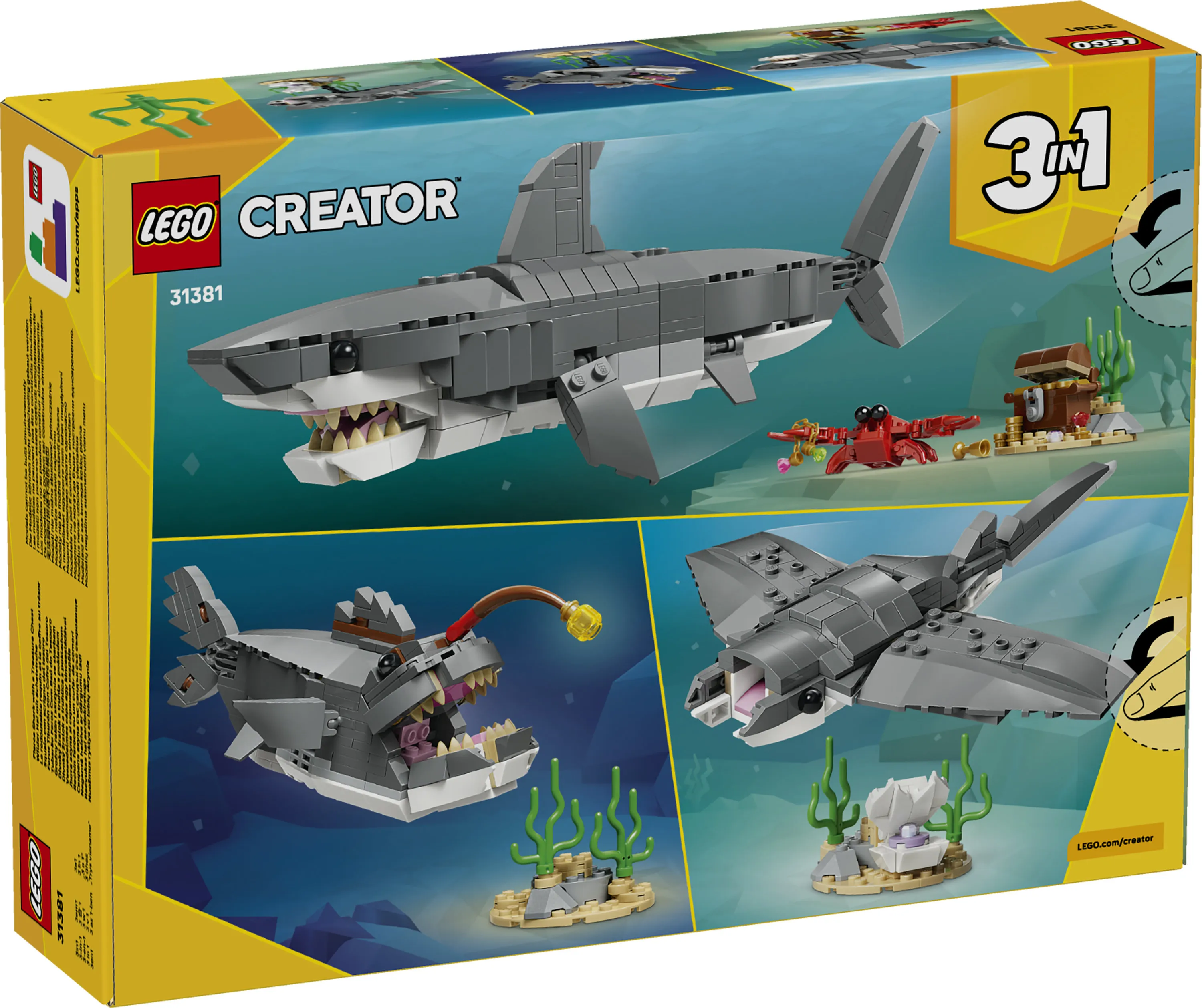 LEGO Creator Fierce Shark and Treasure Chest 31381
