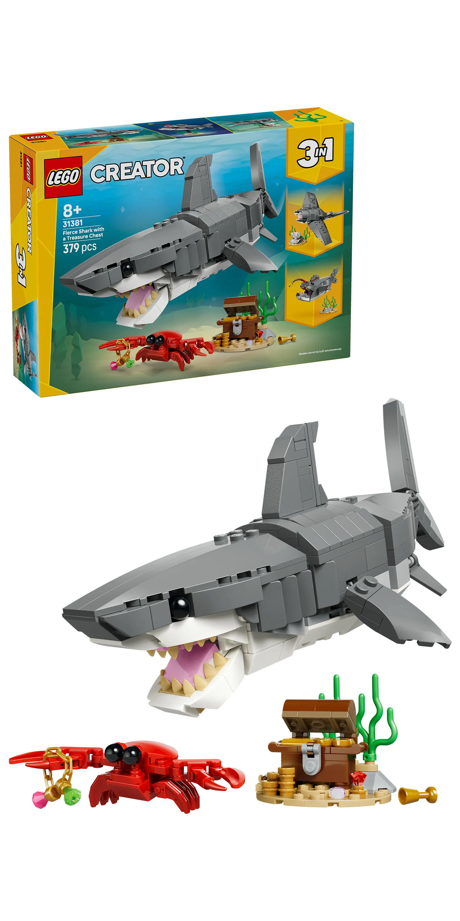 LEGO Creator Fierce Shark and Treasure Chest 31381