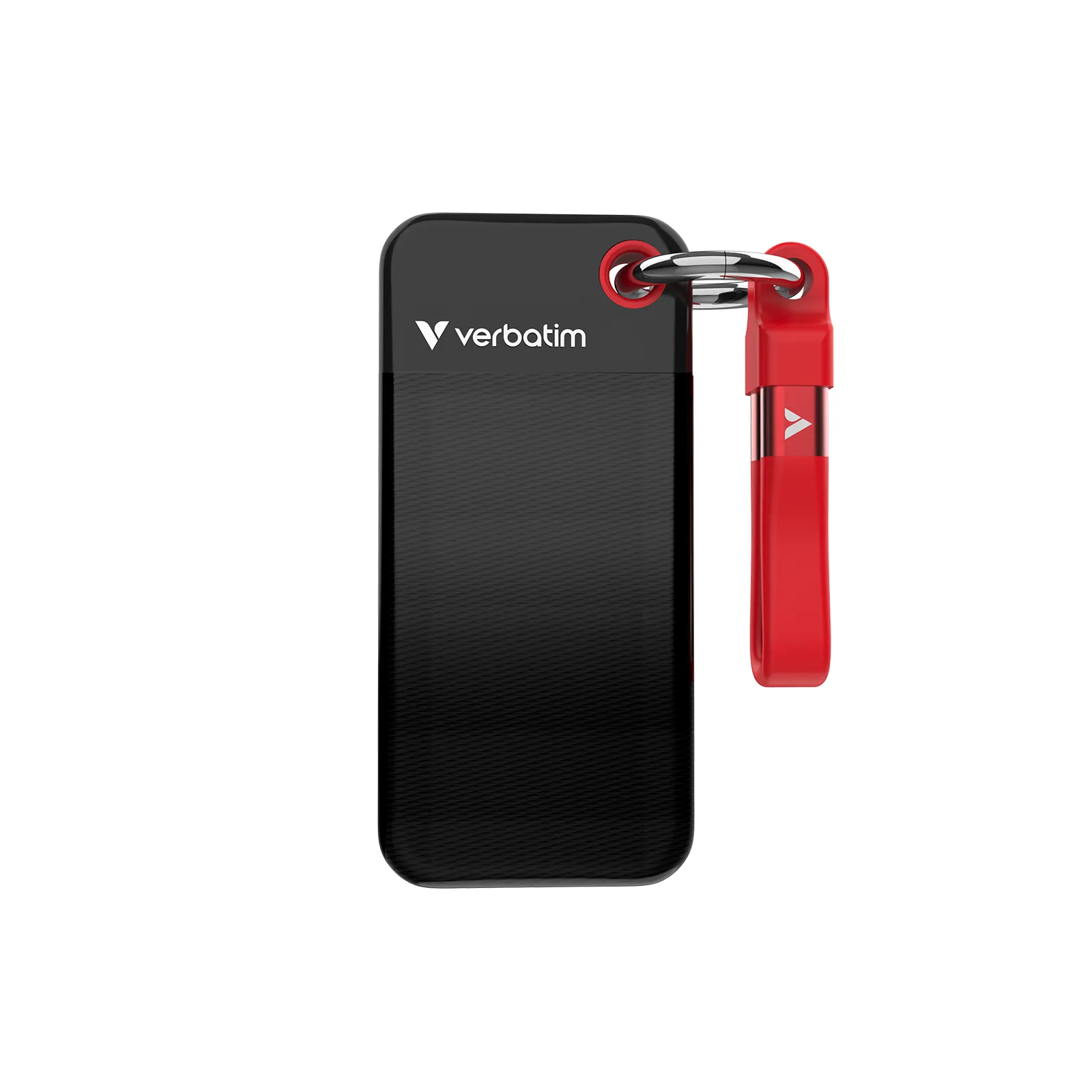 Verbatim Pocket SSD USB 3.2 Gen 2 1TB USB-C - extern SSD, Svart, Röd