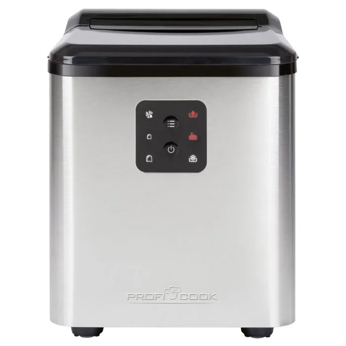 PROFICOOK 501253 Ismaskin f&ouml;r b&auml;nk, 1,5 L, 12 kg/24h, Rostfritt st&aring;l/Svart/Gr&aring;