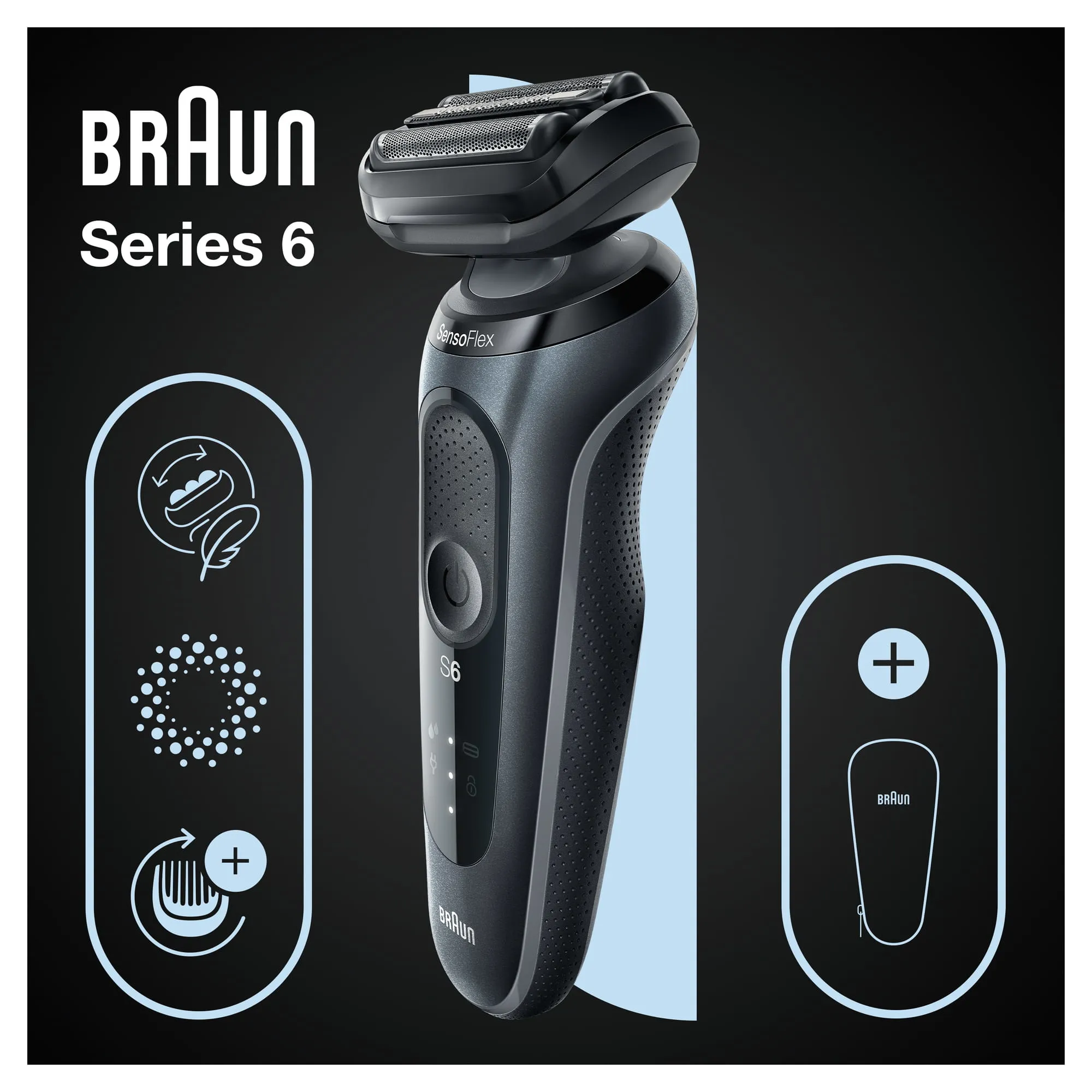 Braun Series 6 61-N1000s - shaver, Black
