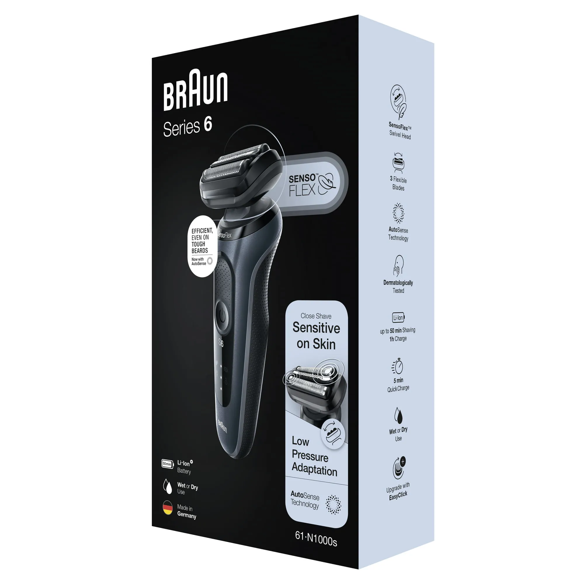 Braun Series 6 61-N1000s - shaver, Black