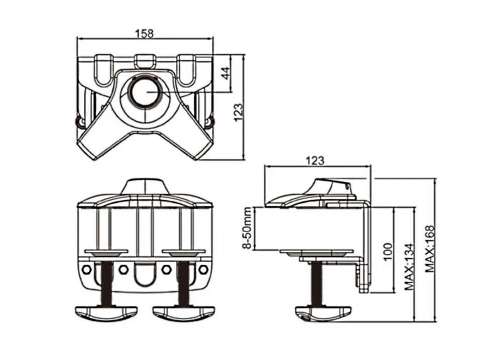 Multibrackets Desktopmount Triple Arm Desk Clamp