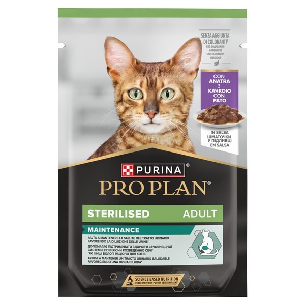 Purina Nestle Pro Plan Sterilised Adult Maintenance Duck in Sauce, V&aring;tfoder f&ouml;r katt, 26 x 85 g